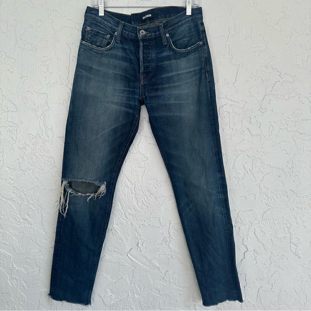 BALDWIN Jeans Men Size 31 The Henley Slim Leg Distressed‎